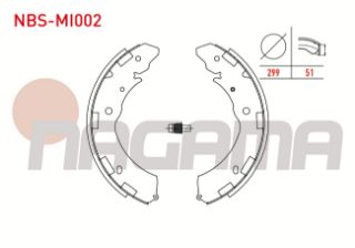 FREN PABUC BALATA ARKA 299X51MM MİTSUBİSHİ L200 2.5 D 2005- / İSUZU D-MAX 2.5 D 2012- / FIAT FULLBACK PİCK-UP 2.4 D 2016- resmi