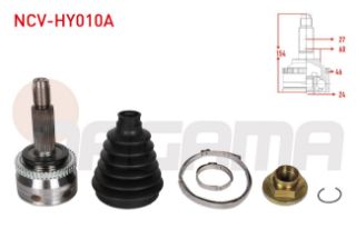 AKS KAFASI SOL SAĞ ÖN DIS 27X24X60 ABSLI 46 DIS UZUNLUK 154MM HYUNDAİ I30 1.6 GDI - 1.6 CRDI A-T/M-T 2011-2017/ ELANTRA 1.6 CVVT - 1.6 CRDI 2011-2015/ ELANTRA 1.6 CRDI 2015- resmi