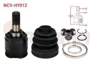 AKS KAFASI SOL SAĞ ÖN İÇ 25X22X41 UZUNLUK 149,5MM HYUNDAİ ACCENT ERA 1.4İ 16V - 1.6 CVVT 2006-2012/ KİA CERATO (LD) 1.6İ 2004-2012 resmi