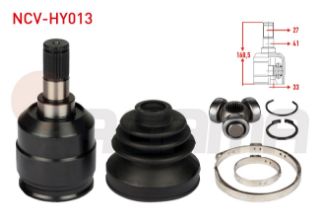 AKS KAFASI SOL ÖN İÇ 27X33X41 UZUNLUK 168,5MM HYUNDAİ ACCENT ERA 1.5 CRDI 2006-2012/ ELANTRA (HD) 1.6 CRDI 2007-2011 resmi