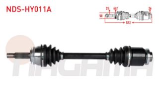 KOMPLE AKS SAĞ ÖN ABSLI 44 DIS UZUNLUK 572MM HYUNDAİ ACCENT ADMIRE 1.5 CRDI 3 PİSTONLU 2003-2006 resmi