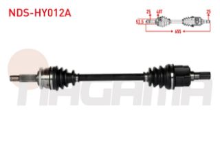 KOMPLE AKS ÖN SOL ABSLI 48 DIS UZUNLUK 655MM HYUNDAİ I20 (PB, PBT) 1.2 - 1.4 M-T 2008-2015 resmi