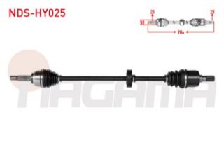 KOMPLE AKS SAĞ ÖN UZUNLUK 904MM HYUNDAİ ACCENT I (X-3) 1.3İ 1994-2000/ EXCEL 1.5İ 1990-1995 resmi