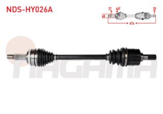 KOMPLE AKS SOL ÖN ABSLI 46 DIS UZUNLUK 674MM HYUNDAİ I30 (FD) 1.4İ A-T/M-T - I30 (FD) 1.6 2007-2011 resmi