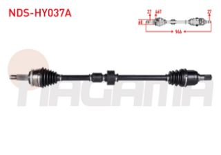 KOMPLE AKS SAĞ ÖN ABSLI 46 DIS UZUNLUK 946MM HYUNDAİ I30 (FD) 1.6 CRDI A-T 2007-2011 resmi