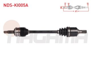 KOMPLE AKS SOL ÖN ABSLI 46 DIS UZUNLUK 671MM KİA CEE'D 1.6 CRDI A-T 2006-2012 resmi