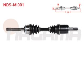 KOMPLE AKS SOL ÖN UZUNLUK 614MM MİTSUBİSHİ L 200 (K7T,K6T) 2.5 TD 4X4 1996-2007/ PAJERO II (V3W,V2W,V4W) 2.5 TD 1990-1999 resmi