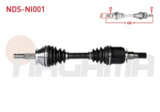 KOMPLE AKS SOL SAĞ ÖN UZUNLUK 634MM NİSSAN NAVARA (D40) 2.5 DCI 4X4 M-T 2005-2015 resmi