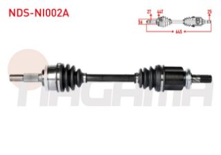 KOMPLE AKS SOL ÖN ABSLI 44 DIS UZUNLUK 645MM NİSSAN PRIMERA (P11) 1.6İ 16V - 1.8İ 16V 1996-2001 resmi