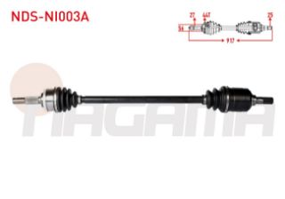 KOMPLE AKS SAĞ ÖN ABSLI 44 DIS UZUNLUK 917MM NİSSAN PRIMERA (P11) 1.6İ 16V - 1.8İ 16V 1996-2001 resmi