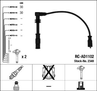 BUJİ KABLOSU RC-AD1102 PASSAT A4 A6 1.8 ADR APT ARG resmi