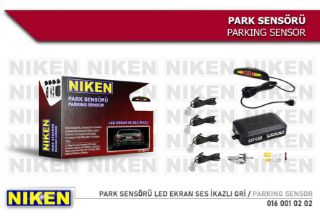 PARK SENSÖRÜ LED EKRAN SES İKAZLI GRİ resmi