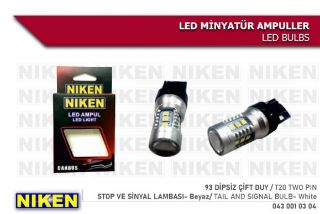 LED AMPUL 93 DIPSIZ CIFT DUY CANBUS LED (T20) resmi