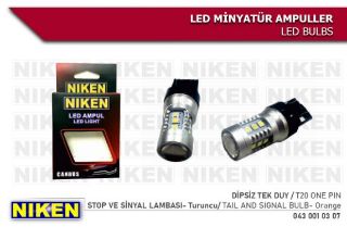 LED AMPUL 1016 DIPSIZTEK DUY CANBUS LED TURUNCU resmi