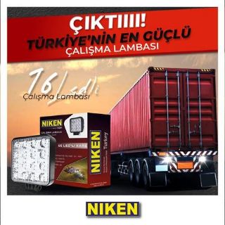 CALISMA LAMBASI 16 LEDLİ KARE 12V 24V resmi