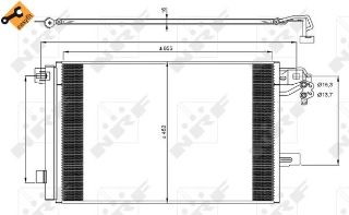 KLIMA RADYATORU (KONDANSER) T5 03> 687×452×16 OTO / MEK SANZIMAN resmi