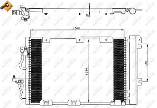 KLIMA RADYATORU ASTRA H ZAFIRA B 1,6 / 2,0 TURBO 04> (588×381×16) resmi