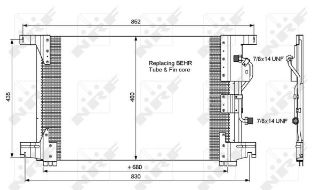 KLIMA RADYATORU MERCEDES ACTROS MP2 MP3 96 > (KURUTUCUSUZ) resmi