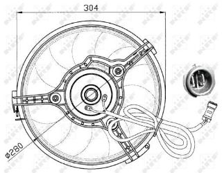 KLIMA FAN MOTORU 280MM 300 W AUDI A4 A6 A8 PASSAT SHARAN ADR 97>05 resmi