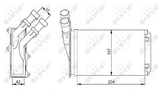 KALORIFER RADYATORU P306 XSARA XANTIA ZX 1,6 1,8 2,0 1,4 HDI 1,5 D 97>05 BEHER TIPI resmi