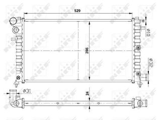 MOTOR SU RADYATORU P106 SAXO TUD5 (1,5DIZEL) OLCU: (286*529*24) 96> resmi