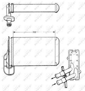 KALORIFER RADYATORU CADDY POLO A3 AROSA BEETLE CORDOBA GOLF IBIZA JETTA AEE 95>02 A3 97>00 resmi