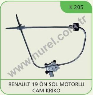 CAM MEKANİZMASI MOTORLU ÖN SOL R19 resmi