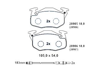 ÖN BALATA R9-R11-R19 CLİO-EXP-P106-P206 resmi