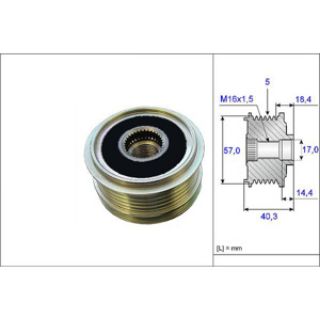ALTERNATÖR KASNAĞI RULMANLI ACCENT ERA-ELANTRA-GETZ-İ20-İ30-KİA CEED-RİO 1.4-1.6-1.5 CRDİ resmi