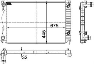 MOTOR RADYATÖRÜ (677X438X32) A6 04-> MANUEL resmi