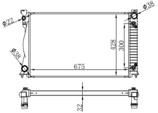 RADYATOR BRAZİNG AT 675X438X32 A6 2.7 TDI/3.0 TDI 04 60233A resmi