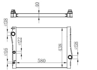 RADYATÖR BMW X5 E70 08 X6 E71 E72 08 580X438X40 resmi