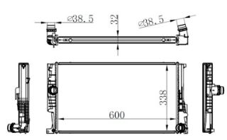 RADYATOR BRAZİNG MT 600X338X32 1 F20-F21 118İ 2011 60816 resmi