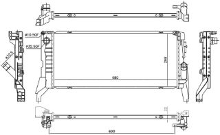 RADYATOR BRAZİNG A/M 680X298X26 2 F45 2014 /X1 F48 2015 /MİNİ ONE 2015 /COOPER 2014 69711 resmi