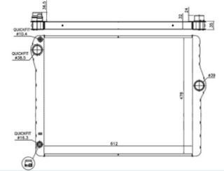 RADYATOR BRAZİNG A/M 610X478X32 F01-F02 7.30İ 2008 60776 resmi