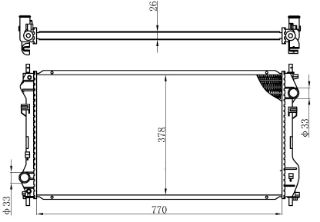 RADYATÖR BRAZİNG TRANSİT 2.4D-2.4T DCI 00 AC KLİMASIZ MEK 770X378X26 resmi