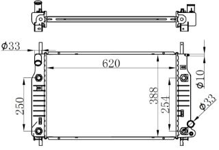 RADYATOR BRAZİNG AT 620X388X26 MONDEO 92-00 62105 resmi