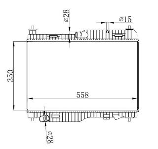 RADYATÖR BRAZİNG FİESTA 1.4 TDCI 08 350X558X18 resmi