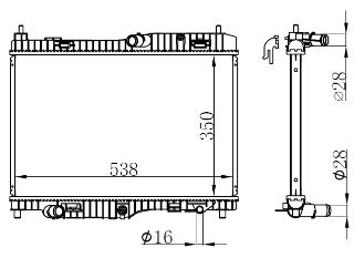 RADYATÖR BRAZİNG FİESTA VI 1.4 08 350X558X18 resmi