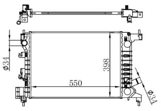 RADYATOR BRAZİNG MT 550X398X16 AVEO 1.2/1.4 2011 61678 resmi