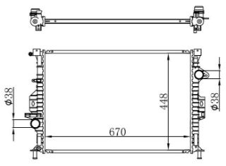 RADYATÖR BRAZİNG MONDEO 07 MEK 670X448X16 resmi