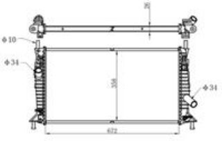 RADYATÖR BRAZİNG FOCUS II 04-12 CMAX 1.6TDCİ 1.8TDCİ 2.0TDCİ 05-07-10 VOLVO S40 1.6D C30 C70 V50 resmi