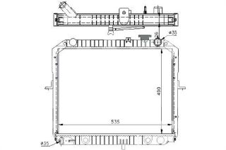 RADYATÖR BRAZİNG KİA BONGO 2.7D MEK 400X528X32 resmi