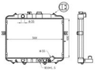 RADYATÖR BRAZİNG H100 93 AC KLİMASIZ MEK 400X568X26 resmi