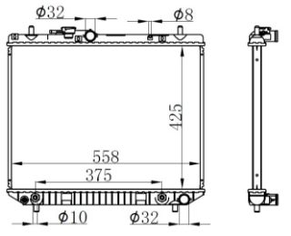 RADYATOR BRAZİNG AT 425X558X16 TERİOS 1.3İ 16V 97- 61741A resmi