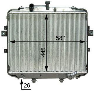 RADYATÖR BRAZİNG H100 04 AC KLİMASIZ MEK 445X580X26 resmi