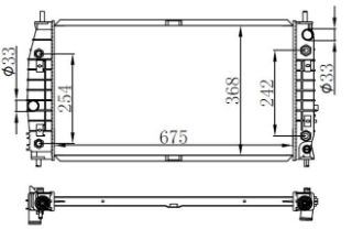 RADYATÖR BRAZİNG CHRYSLER 300M 98-04 675X368X26 MEK/OTOM. resmi