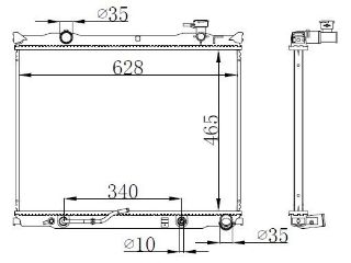 RADYATOR BRAZİNG AT 465X628X26 SORENTO 02 KAPAKLI 66766 resmi