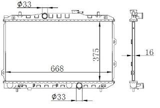 RADYATOR BRAZİNG MT 375X668X16 CERATO 1.6İ/2.0İ 06- resmi