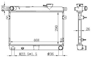 RADYATOR BRAZİNG MT 290X458X26 131 resmi